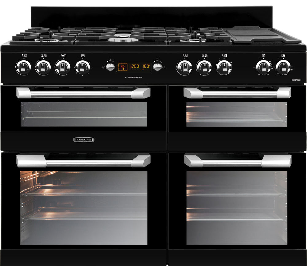 LEISURE Cuisinemaster CS110F722K 110 cm Dual Fuel Range Cooker - Black, Black