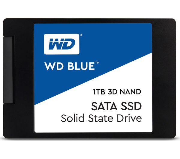WD Blue 3D NAND SATA 2.5" Internal SSD - 1 TB, Blue