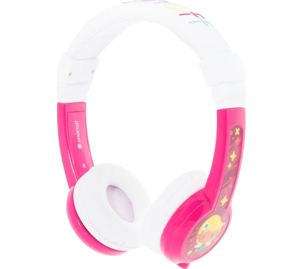 ONANOFF BuddyPhones Explore Kids Headphones - Pink & White, Pink