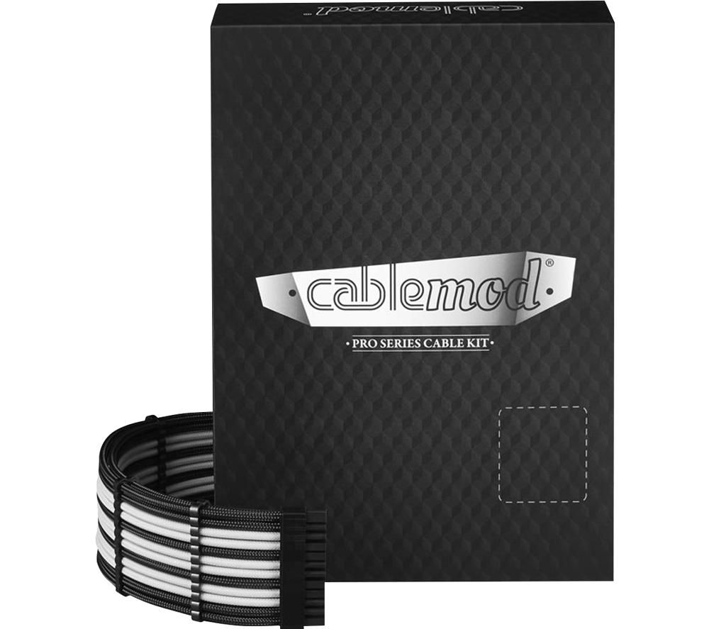 CABLEMOD ModMesh C-Series Corsair AXi HXi RM Cable Kit - Black & White, Black