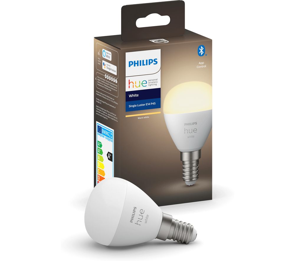 PHILIPS HUE White Bluetooth LED Bulb - E14, White