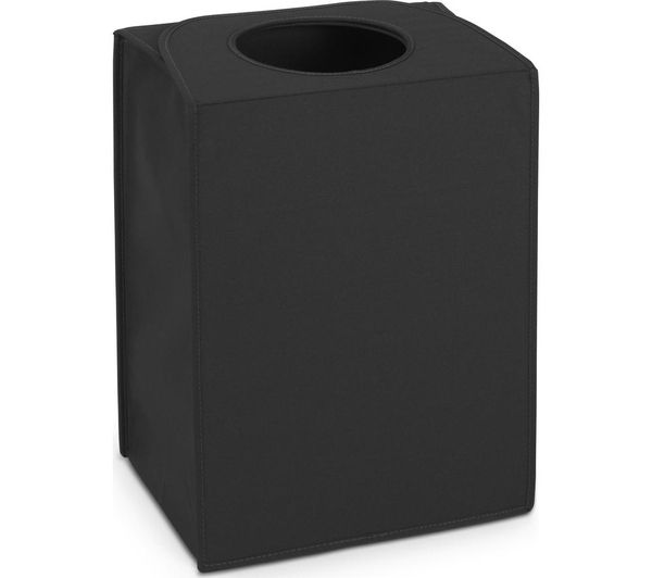 BRABANTIA Rectangular 55-litre Laundry Bag - Black, Black