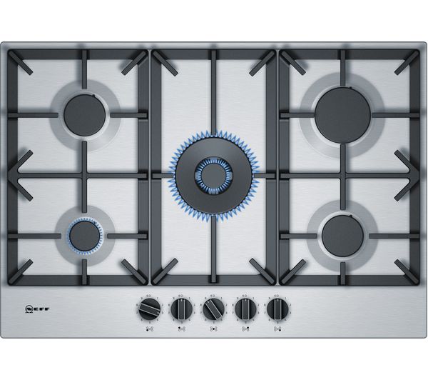 NEFF N70 T27DS59N0 Gas Hob - Stainless Steel, Stainless Steel