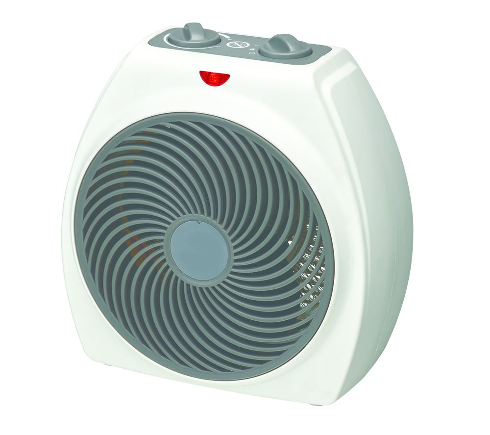 ESSENTIALS C20FHW18 Portable Hot & Cool Fan Heater - White, White