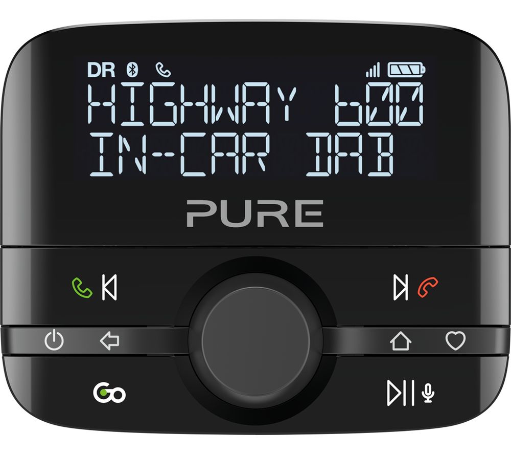 PURE Highway 600 DAB Bluetooth Car Radio Adapter, Black