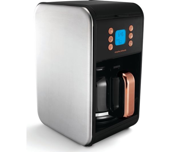 MORPHY RICHARDS Accents 162011 Filter Coffee Machine - Black & Rose Gold, Black