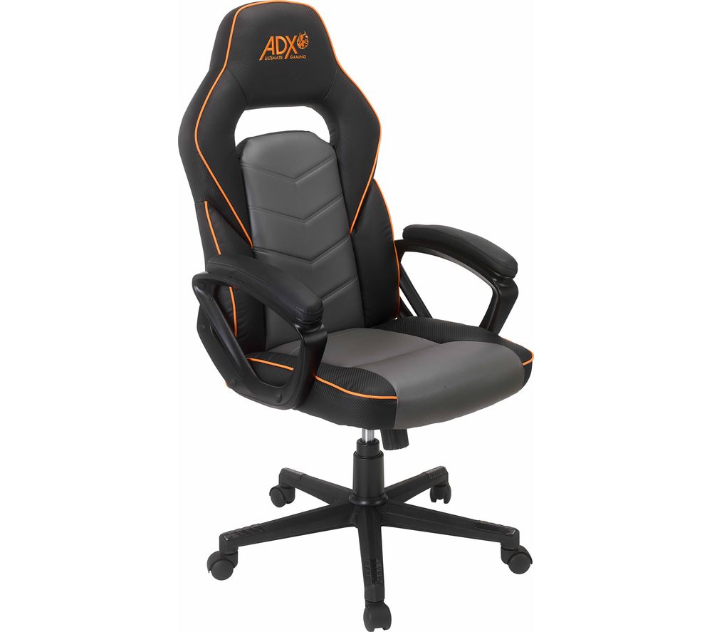 ADX Firebase Coreu0026trade21 Gaming Chair - Black & Grey, Black,Silver/Grey