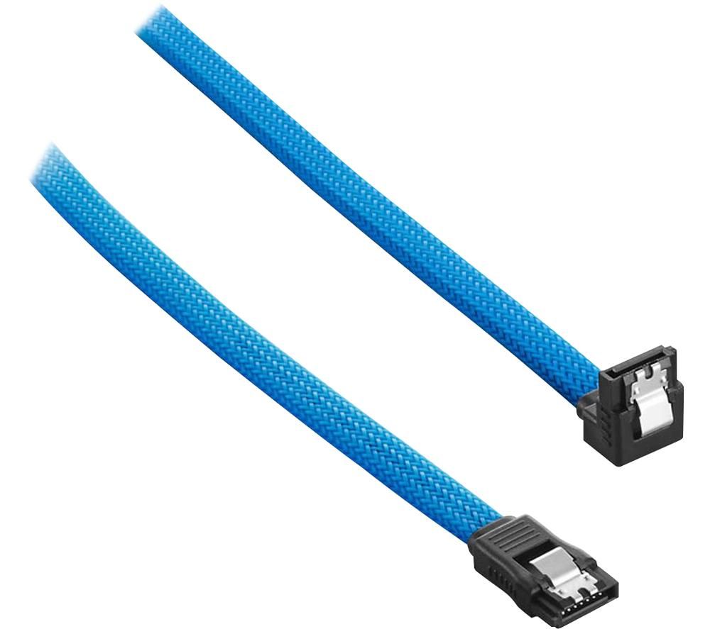 CABLEMOD ModMesh 30 cm Right Angle SATA 3 Cable - Light Blue