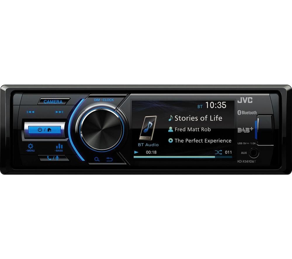 JVC KD-X561DBT Smart Bluetooth Car Radio - Black, Black