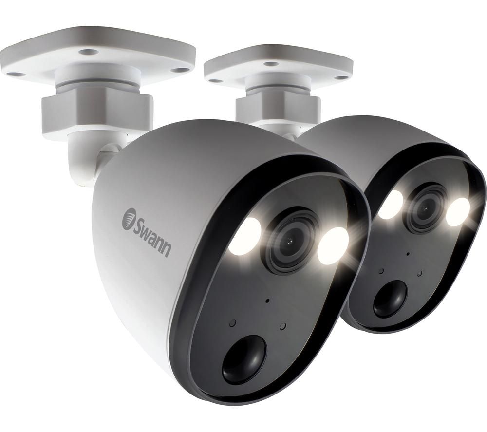 SWANN SWIFI-SPOTCAMPK2-EU Spotlight Outdoor Security Camera - Black & White, Black