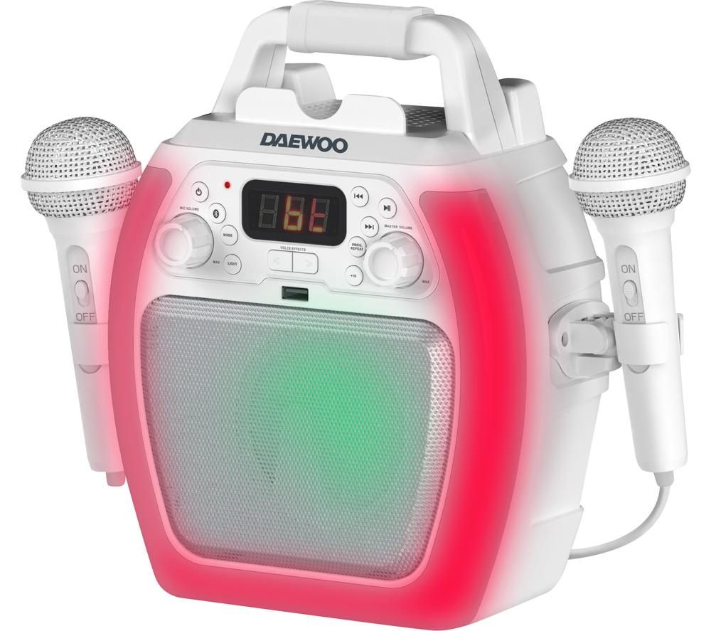 DAEWOO AVS1493 Bluetooth Karaoke System - White, White