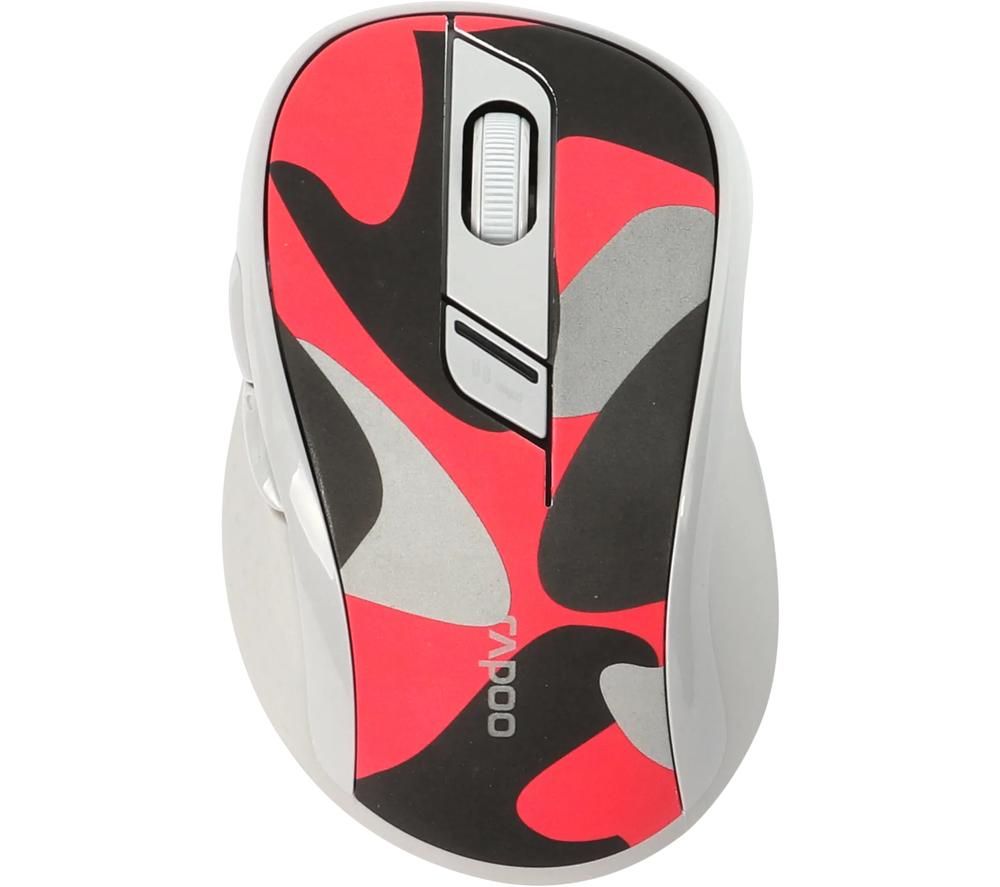 RAPOO M500 Wireless Optical Mouse - Camo Red, Red