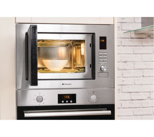 HOTPOINT MWH 222.1 X Built-in Microwave with Grill - Stainless Steel, Stainless Steel