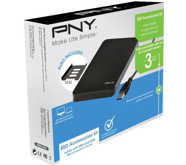 PNY 2.5" SSD, Enclosure & Upgrade Kit