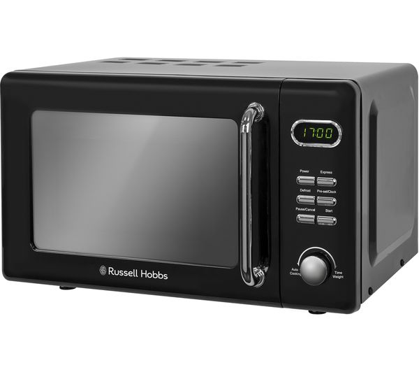 RUSSELL HOBBS RHRETMD706B Compact Solo Microwave - Black, Black