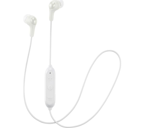 JVC Gumy HA-FX9BT-W-E Wireless Bluetooth Headphones - White, White