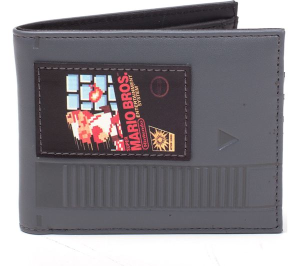 NINTENDO Super Mario Bros Cartridge Bifold Wallet - Black, Black