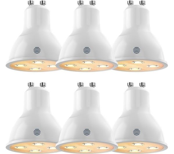 HIVE Active Dimmable Smart Bulb - GU10, 6 Pack, White