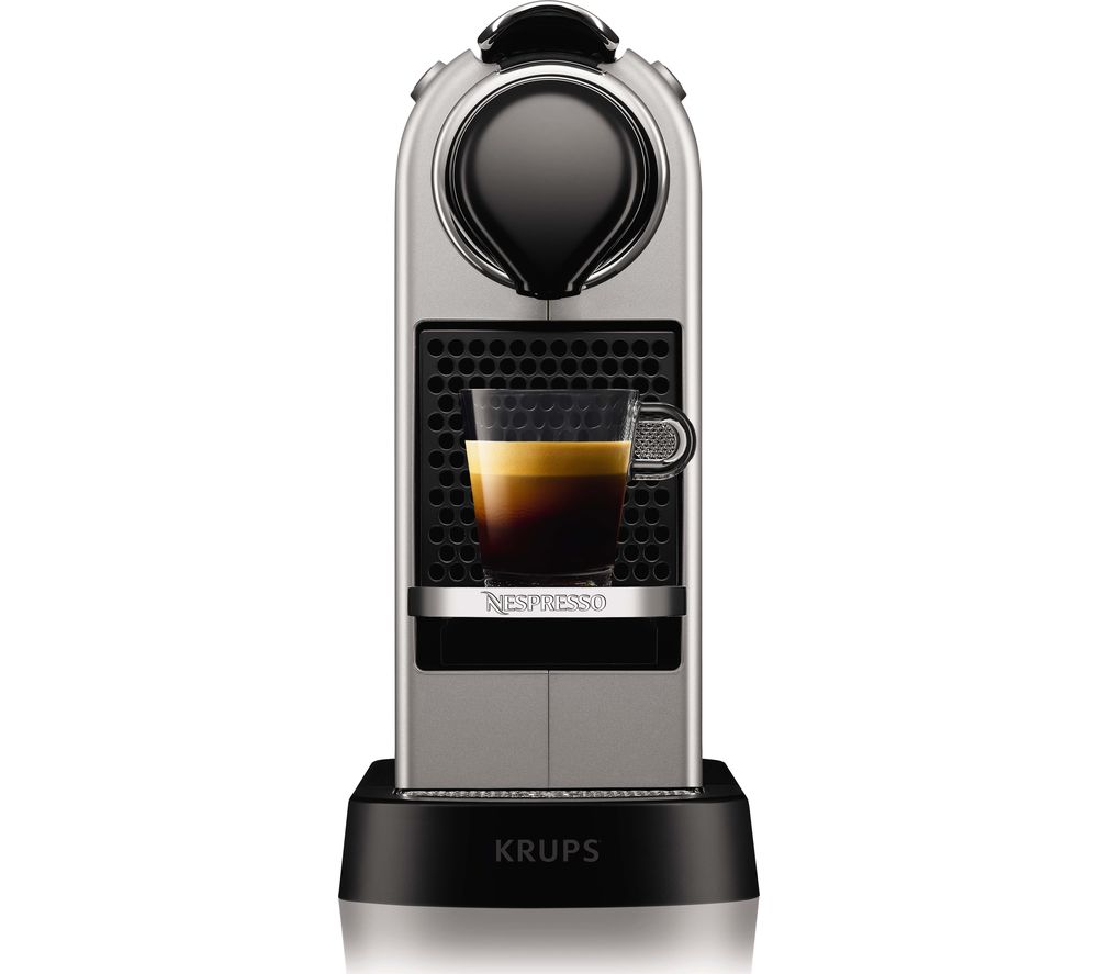 NESPRESSO by Krups CitiZ XN741B40 Coffee Machine - Silver, Silver