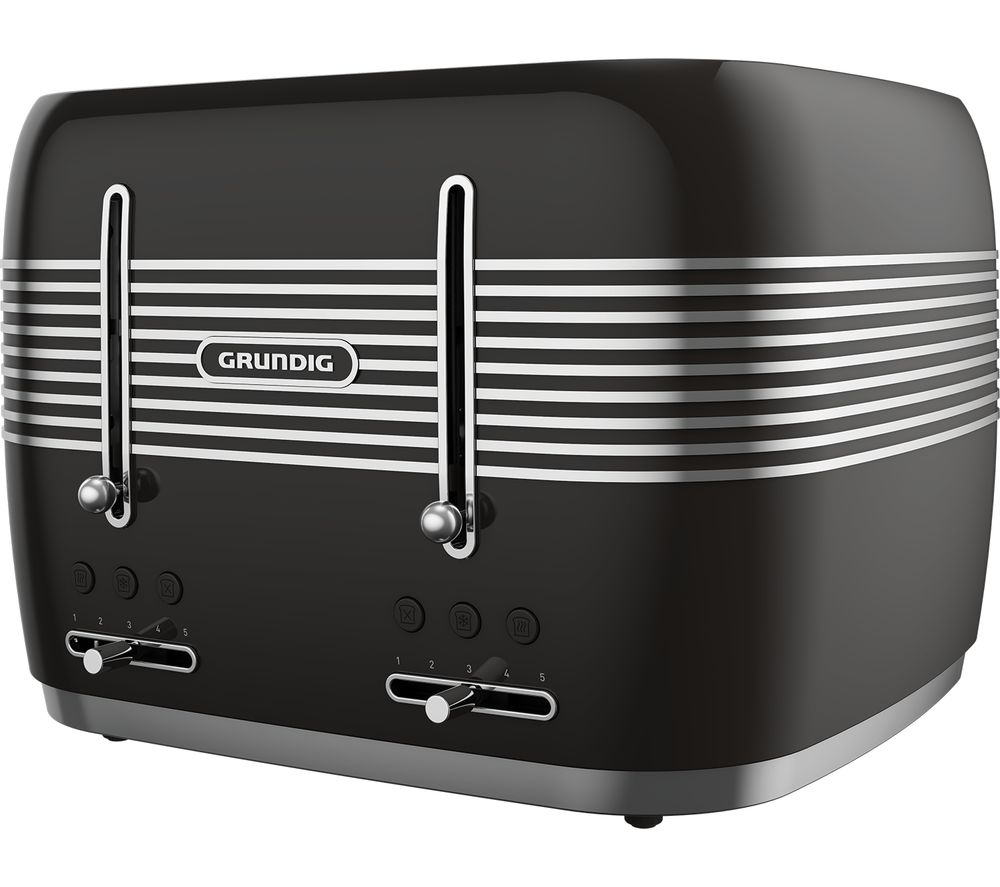 GRUNDIG TA7870B 4-Slice Toaster - Black, Black
