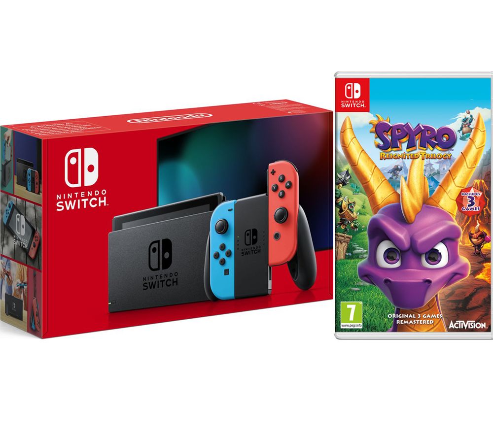 NINTENDO Switch & Spyro Trilogy Reignited Bundle, Neon