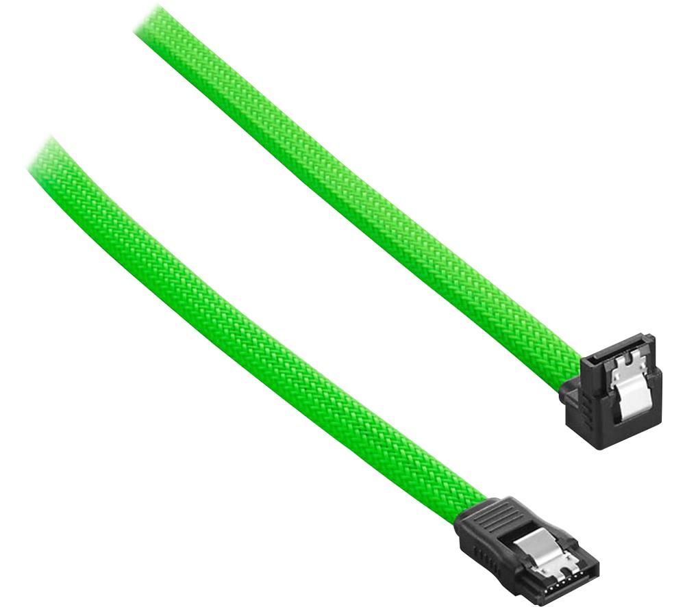 CABLEMOD ModMesh 30 cm Right Angle SATA 3 Cable - Light Green