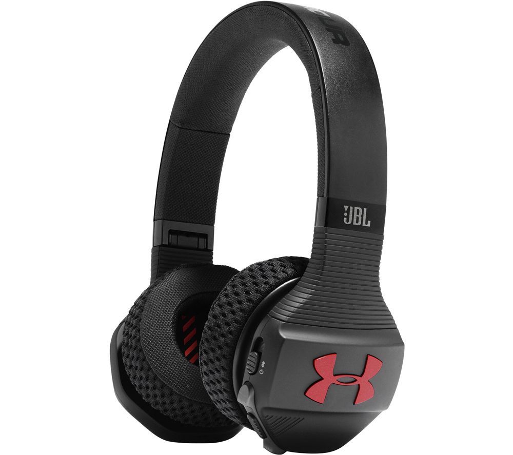 JBL Under Armour Wireless Bluetooth Sports Headphones - Black & Red, Black