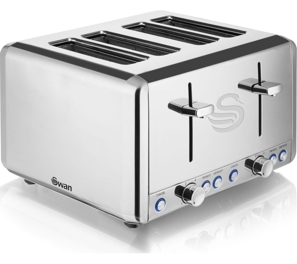 SWAN ST14064N 4-Slice Toaster - Stainless Steel, Stainless Steel