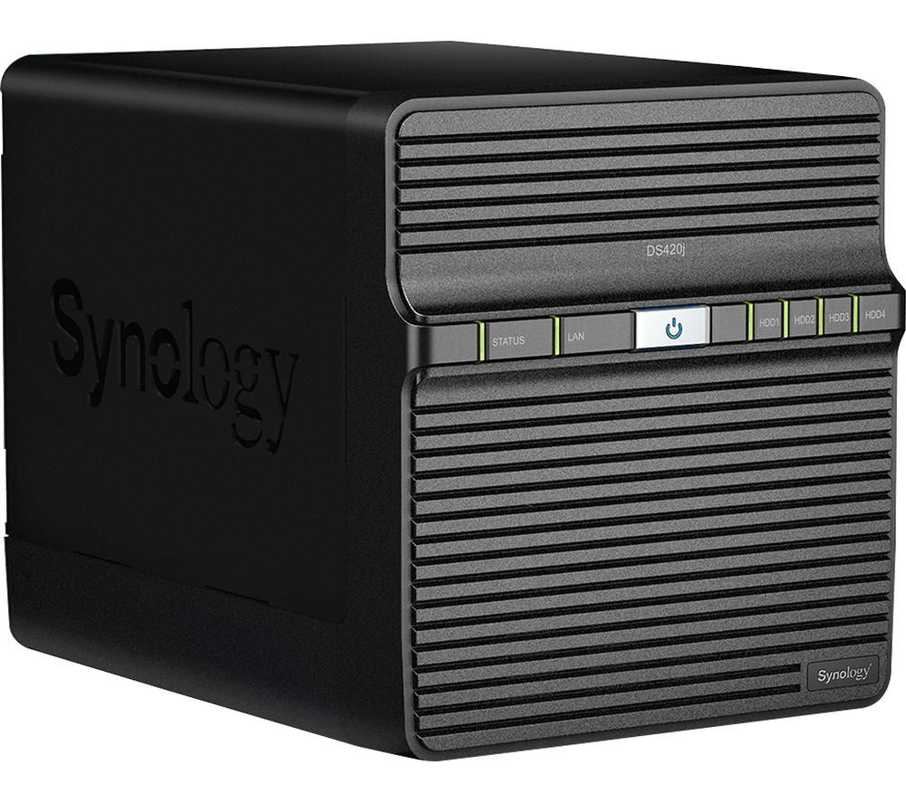 SYNOLOGY DS420J Disk Station Server NAS Drive - 24 TB, 4 Bay, Black, Black