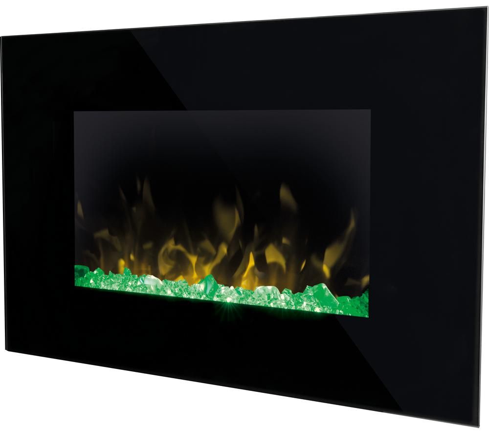 DIMPLEX Toluca TLC20 Wall Mounted Electric Fireplace - Black, Black