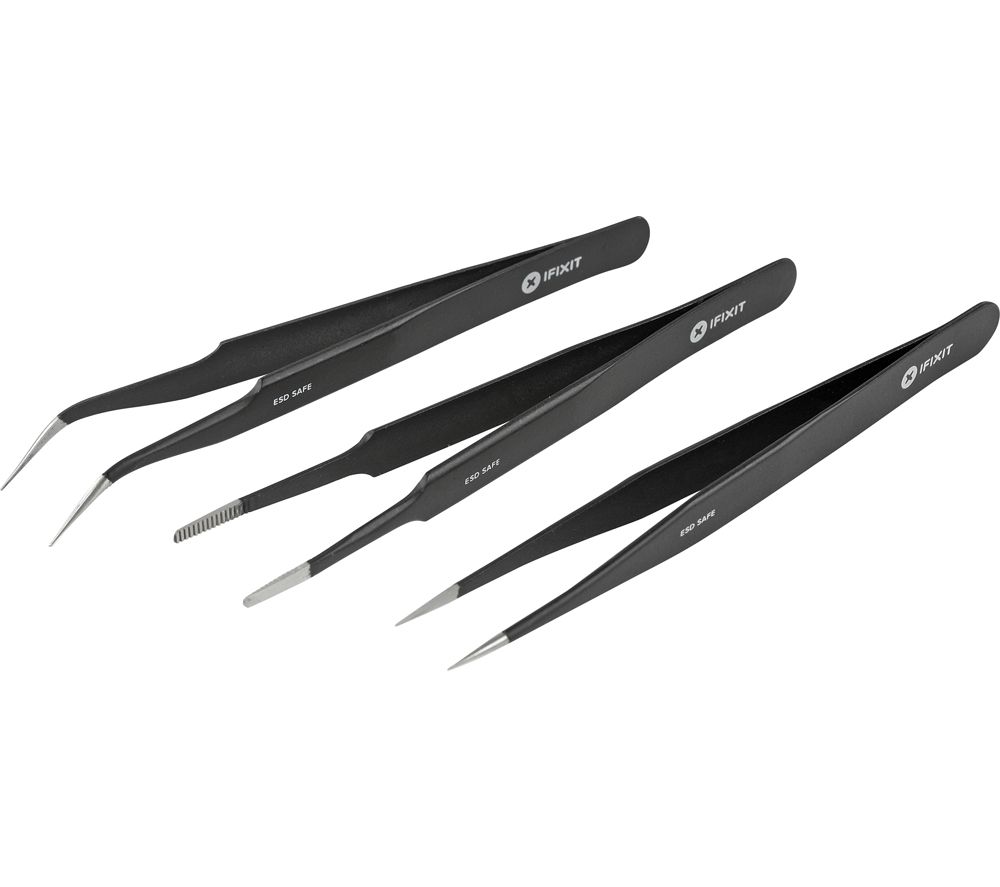 IFIXIT Precision Tweezers Set, Black