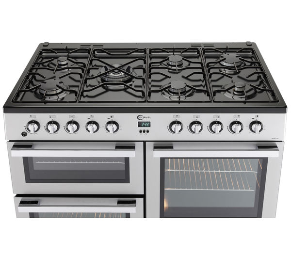 FLAVEL MLN10FRS Dual Fuel Range Cooker - Silver & Chrome, Silver