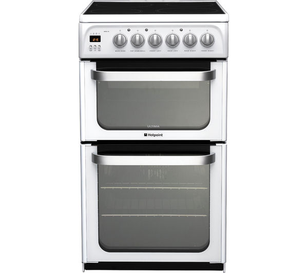 HOTPOINT Ultima HUE53PS Electric Ceramic Cooker - White, White