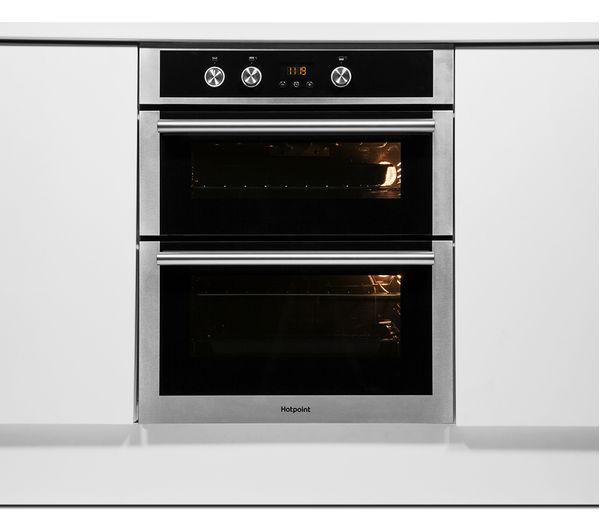 HOTPOINT Class 4 DU4541JCIX Electric Built-under Double Oven - Stainless Steel, Stainless Steel