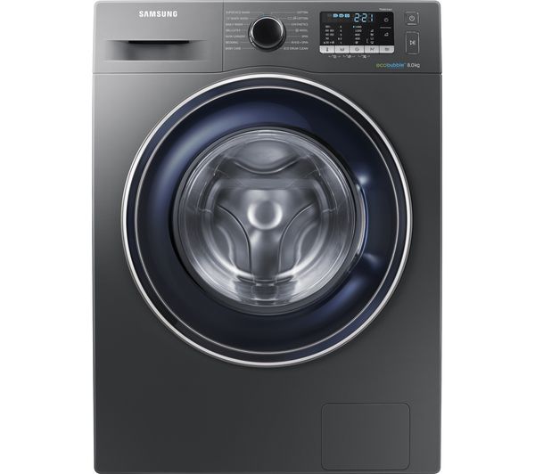 Samsung ecobubble WW80J5555FX/EU 8 kg 1400 Spin Washing Machine - Graphite, Graphite
