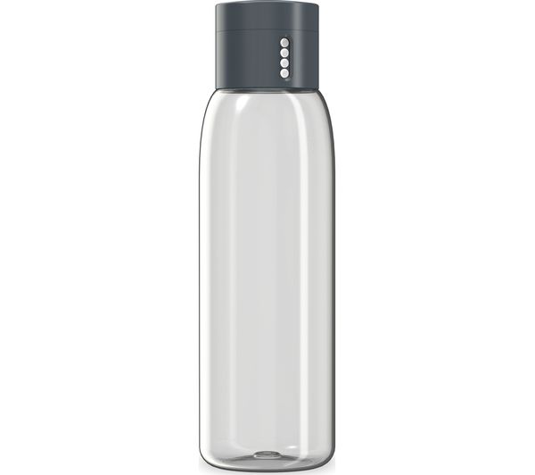 JOSEPH JOSEPH Dot Hydration Tracking 600 ml Water Bottle - Grey, Grey