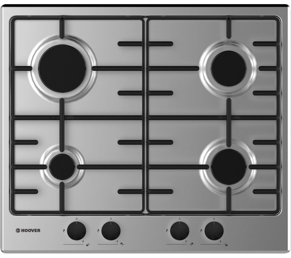HHW6BRBX Gas Hob - Silver, Stainless Steel