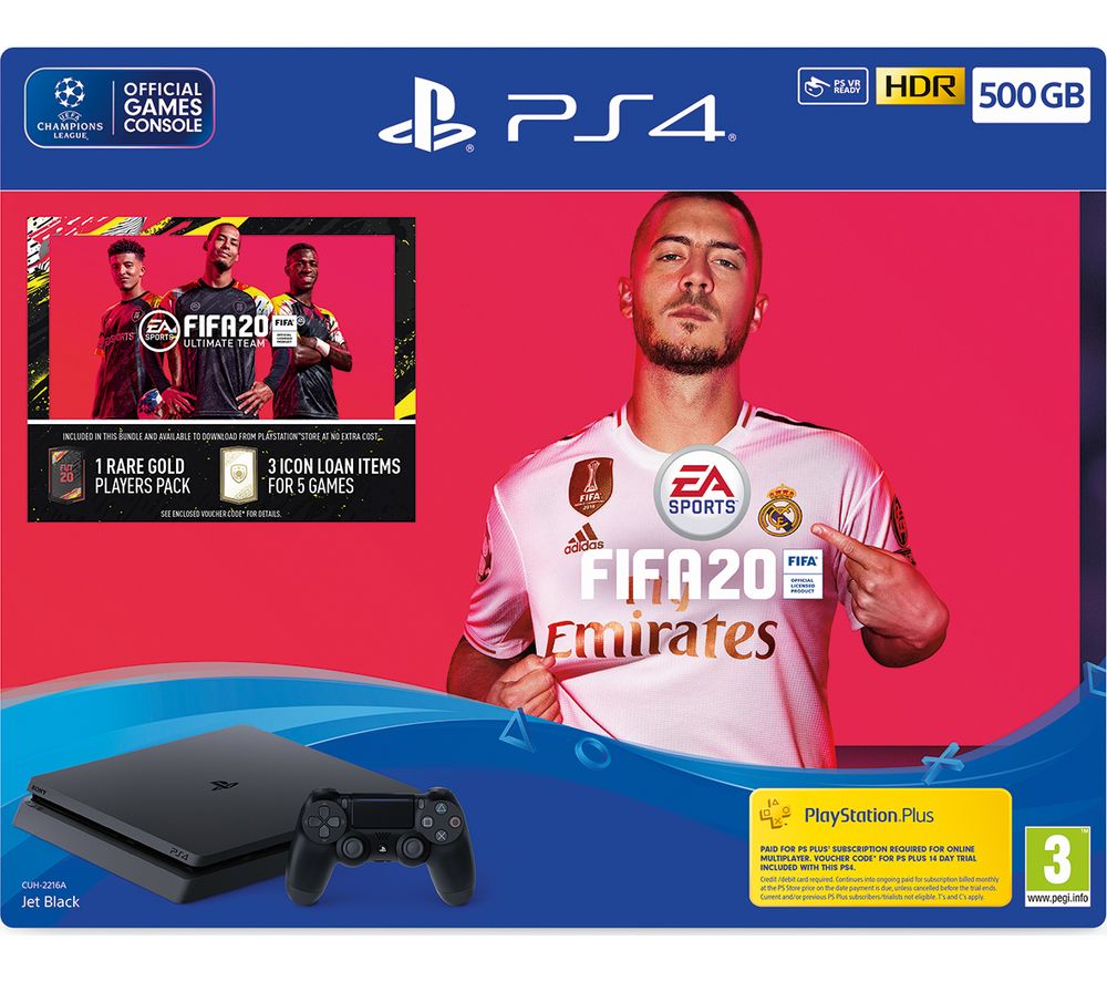 SONY PlayStation 4 with FIFA 20 - 500 GB