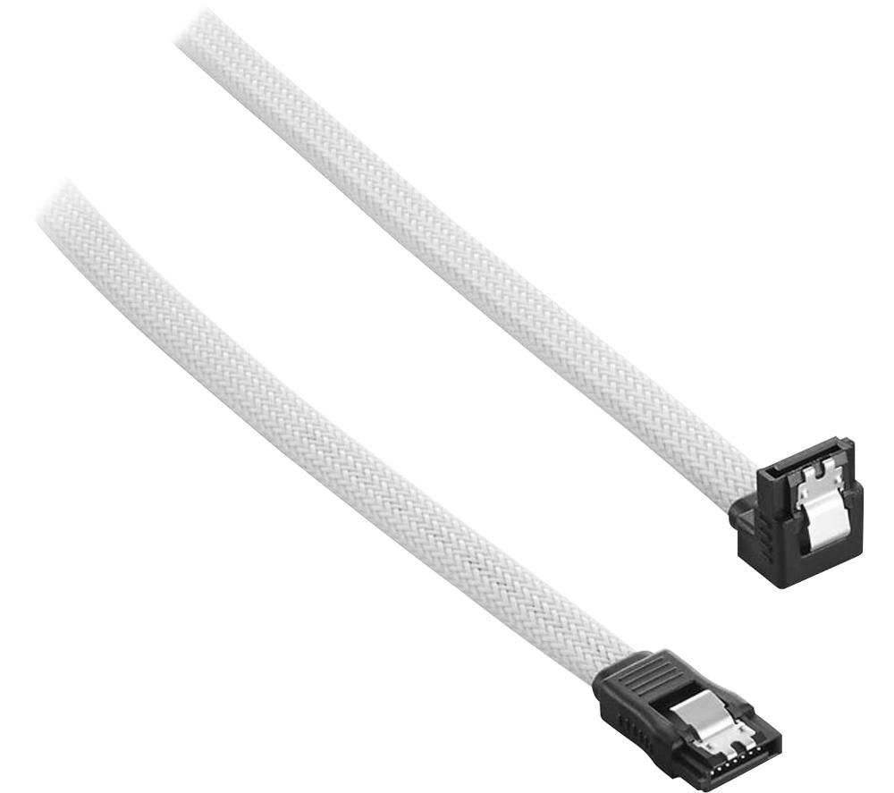 CABLEMOD ModMesh 30 cm Right Angle SATA 3 Cable - White, White