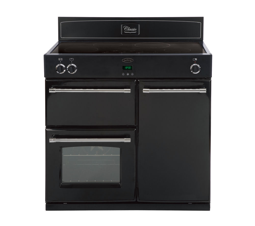 BELLING Classic 900Ei Electric Induction Range Cooker - Black, Black