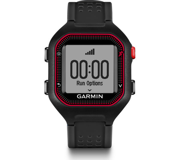 GARMIN Forerunner 25 GPS Running Watch - Black & Red, Black