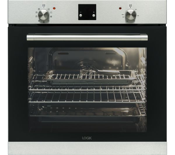 LOGIK LBLFANX17 Electric Oven - Inox & Black, Black