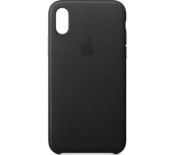 APPLE iPhone X Leather Case - Black, Black