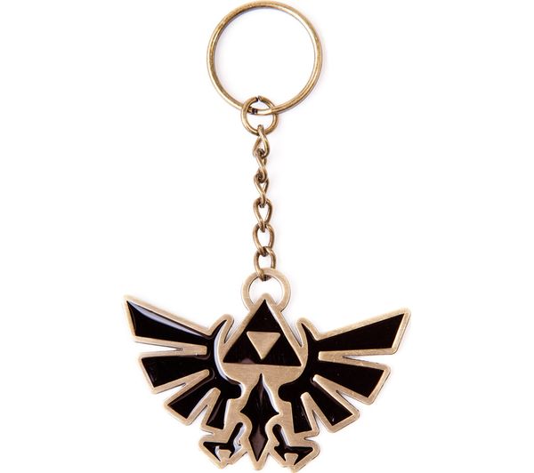 NINTENDO Zelda Twilight Princess Enameled Wingcrest Keychain - Black, Black