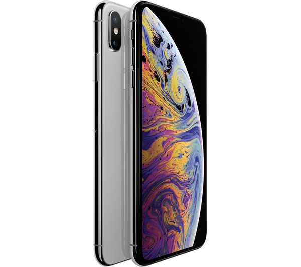 APPLE iPhone Xs Max - 64 GB, Silver, Silver