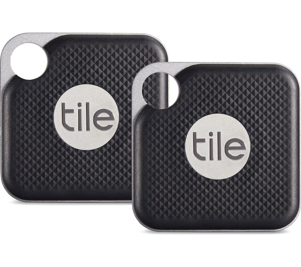 TILE Pro Bluetooth Tracker - Black, Pack of 2, Black