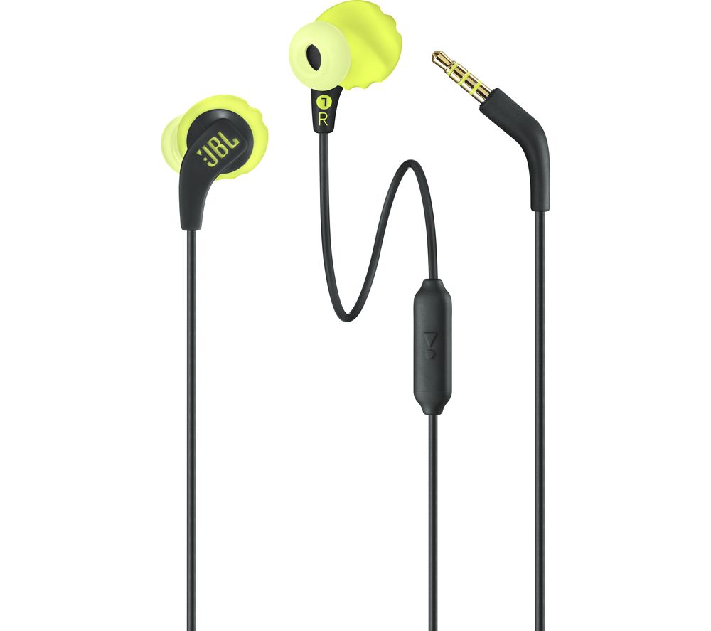 JBL Endurance Run Headphones - Black & Lime, Black