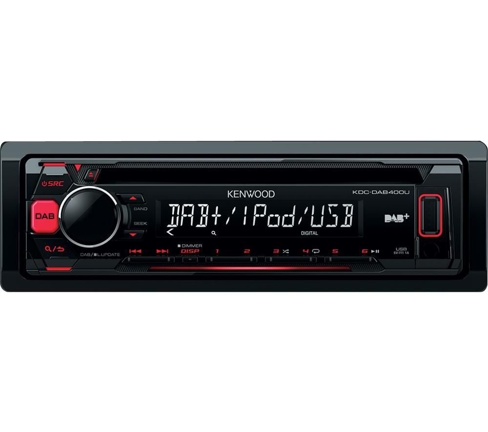 KENWOOD KDC DAB400U CD Car Receiver - Black, Black