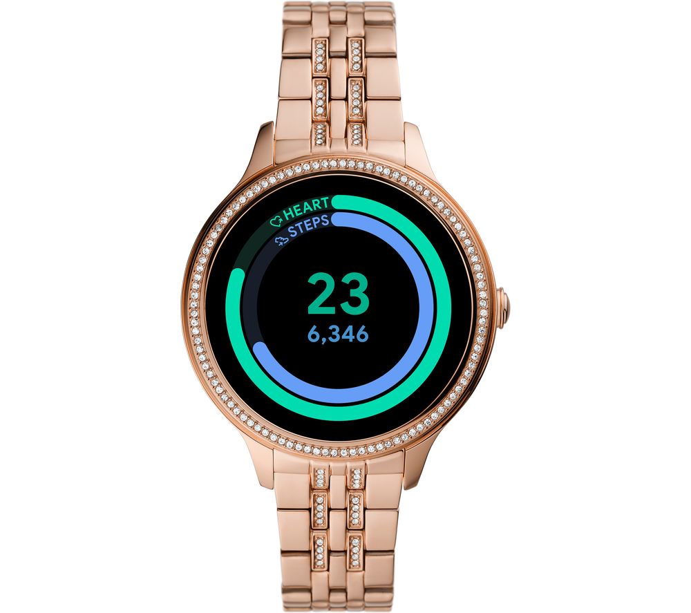 FOSSIL Gen 5E FTW6073 Smartwatch - Rose Gold, Stainless Steel Strap, Stainless Steel
