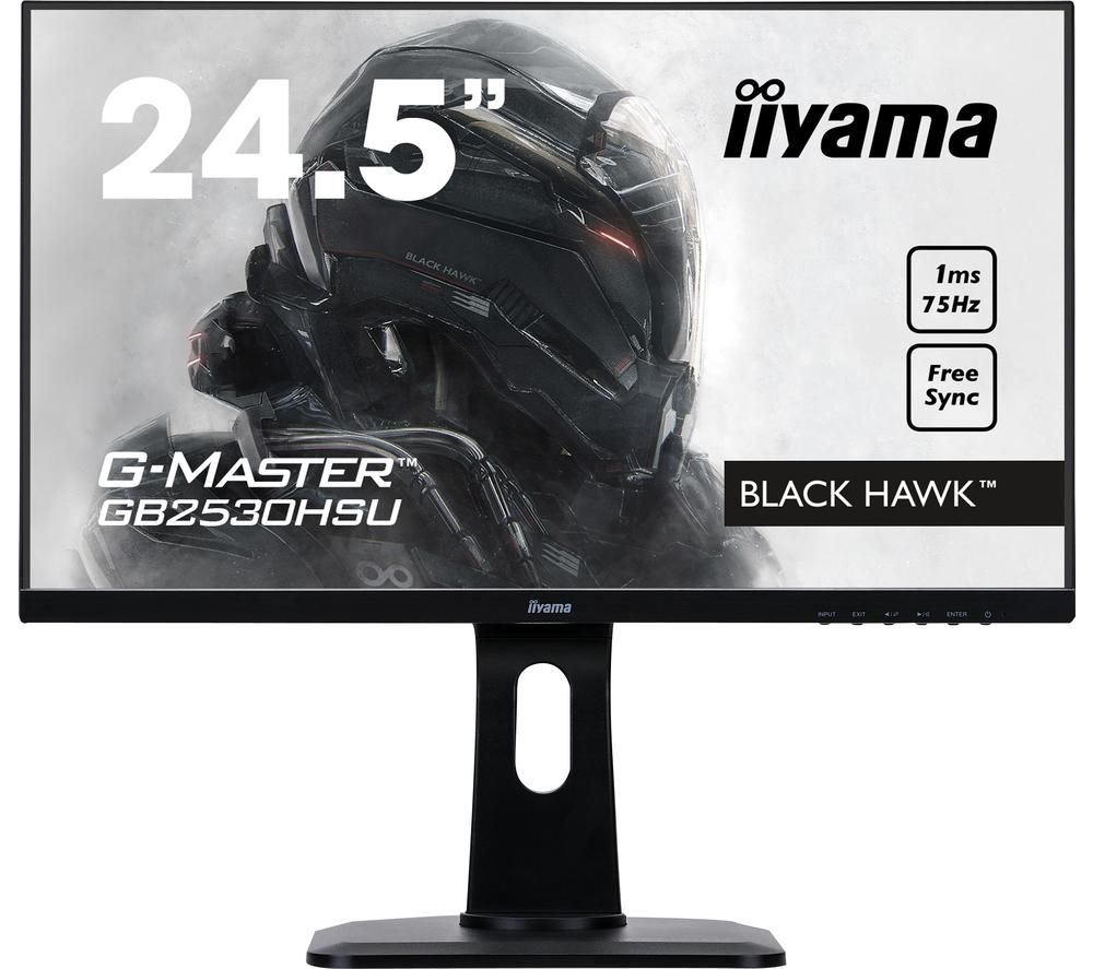 IIYAMA G-MASTER Black Hawk G2530HSU-B1 Full HD 24.5" TN LED Gaming Monitor - Black, Black